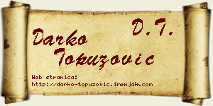 Darko Topuzović vizit kartica
